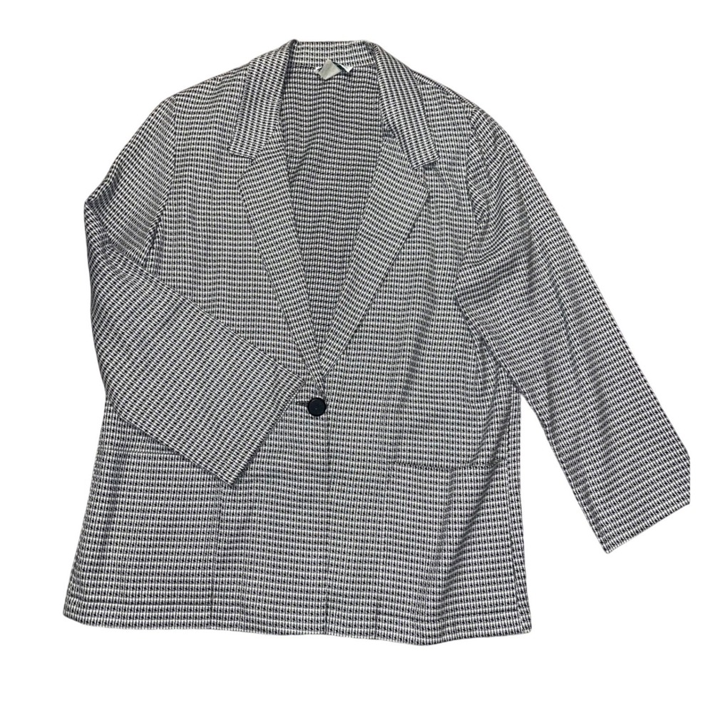 Womans Vintage Joanna Houndstooth Blazer Size Large